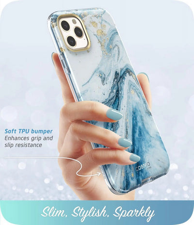 Cosmo Series Case for Iphone 11 Pro 2019 5.8 Inch, Slim Full-Body Stylish Protective Case with Built-In Screen Protector(Blue)