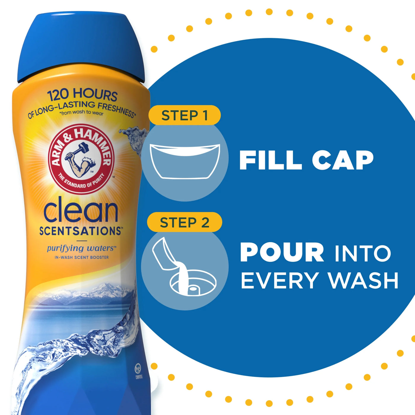 Clean Scentsations In-Wash Scent Booster, Laundry Scent Booster Purifying Waters Scent, 24 Oz