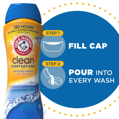 Clean Scentsations In-Wash Scent Booster, Laundry Scent Booster Purifying Waters Scent, 24 Oz