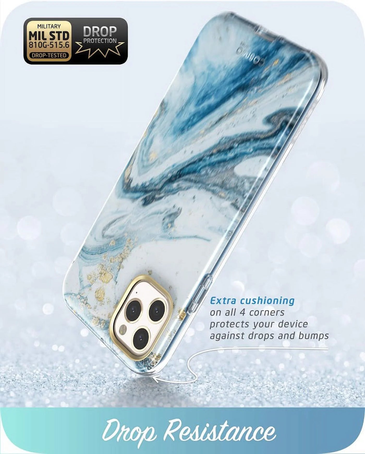 Cosmo Series Case for Iphone 11 Pro 2019 5.8 Inch, Slim Full-Body Stylish Protective Case with Built-In Screen Protector(Blue)