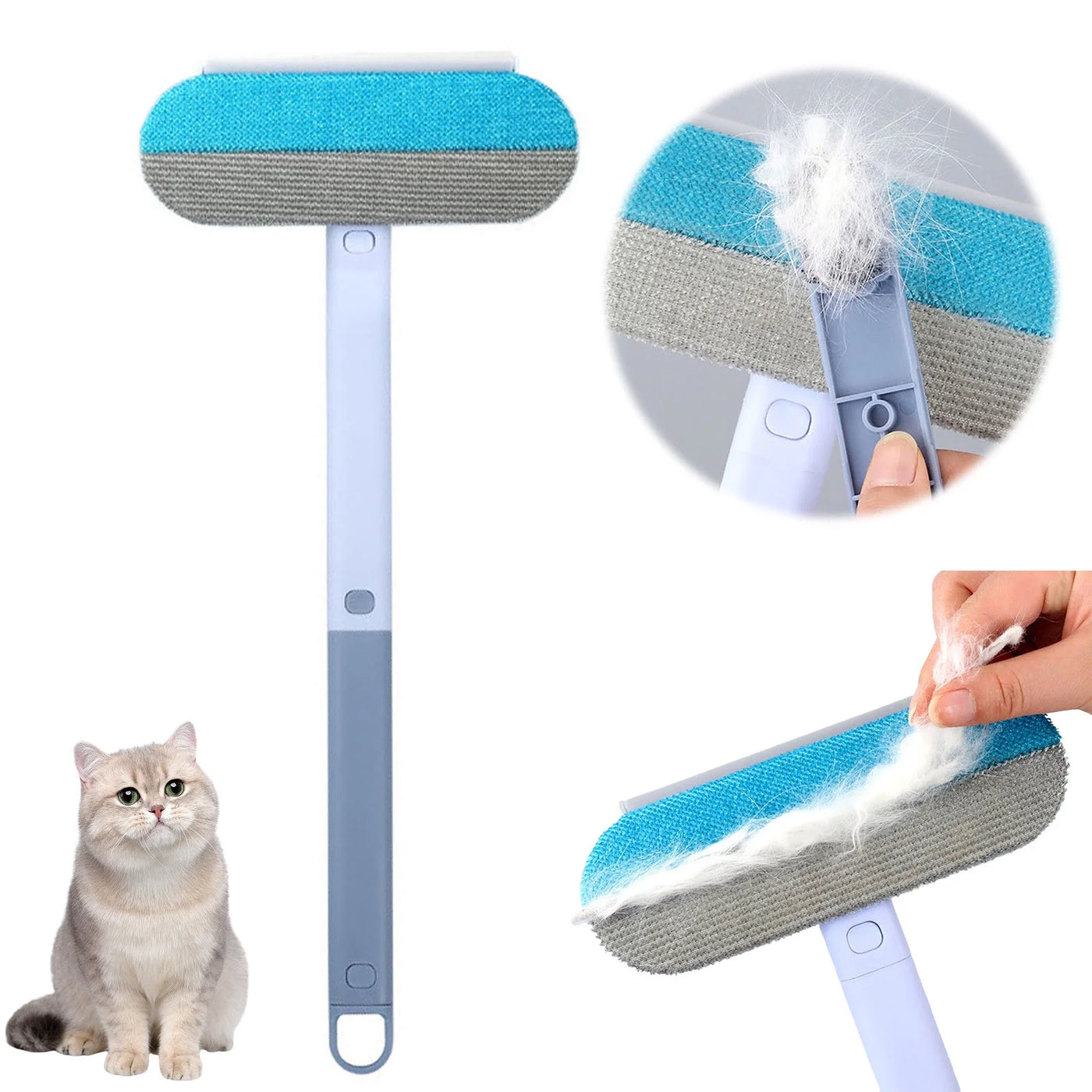 Pet Hair Remover 4 In1 Pet Hair Removal Tool with Extra Long Handle Multifunctional Remover for Dog Cat Battery Dog Dog Outdoor Accessories Dog Sport Accessories Accessories Dog Rubber Mats Dog